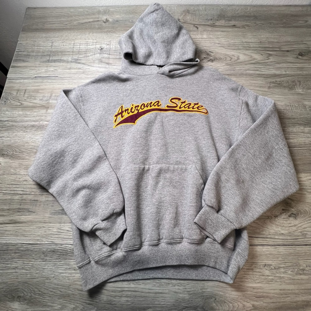Russell Athletic Hoodie Mens Medium Gray Arizona State Sun Devils Pullover‎ ASU